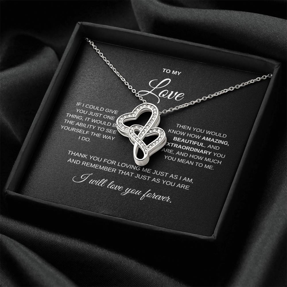 Heart to Heart Necklace | To My Love, My Wife