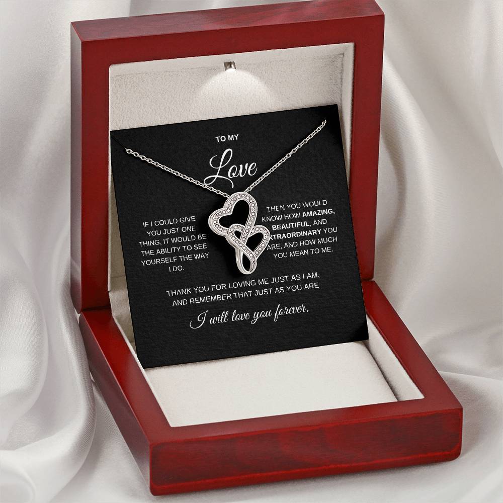 Heart to Heart Necklace | To My Love, My Wife