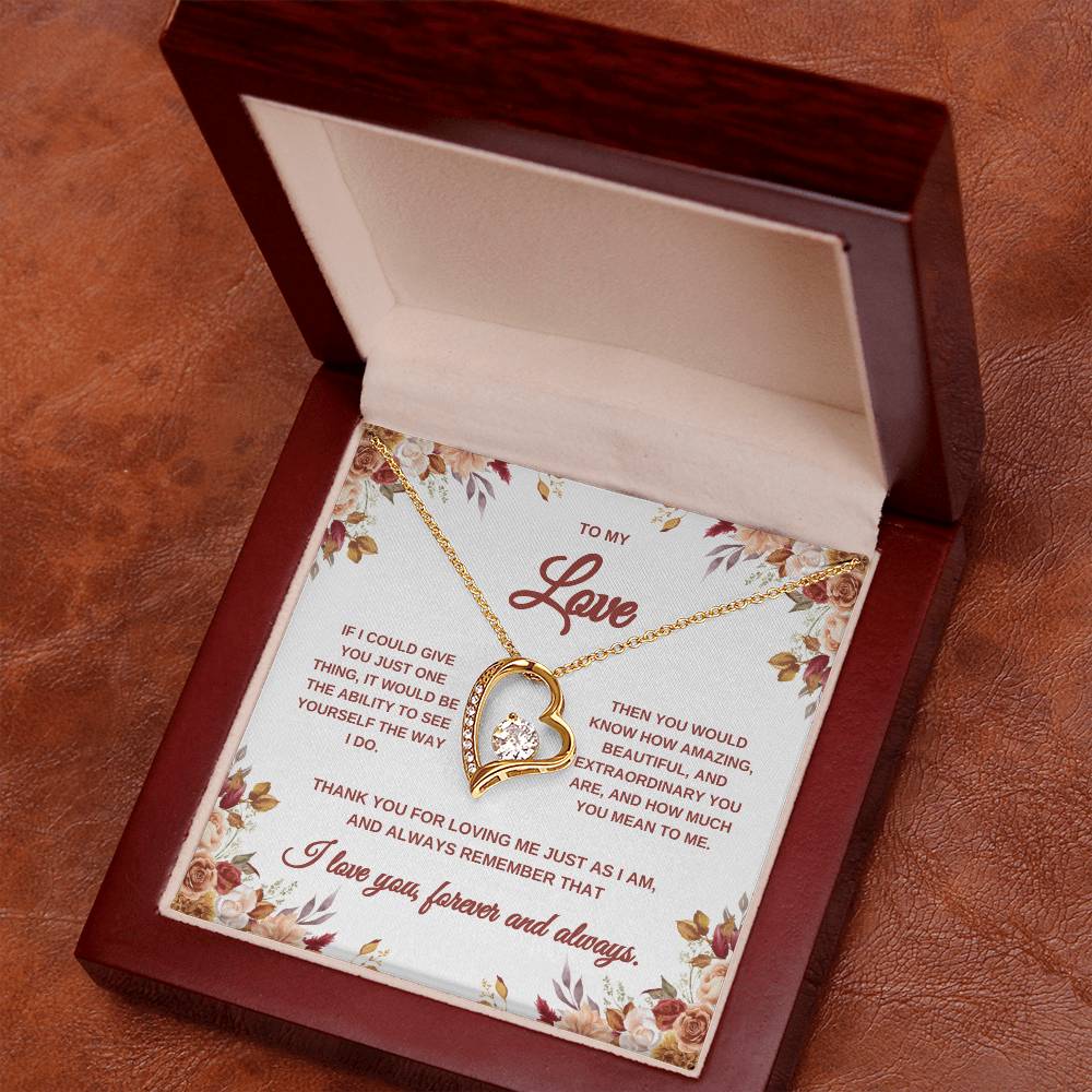 My Love Heart Necklace | Gift for Wife or Friend| Anniversary Gift