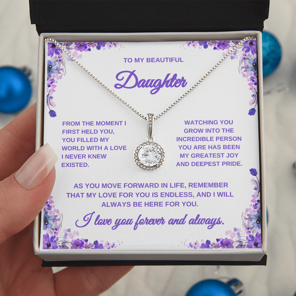 Necklace for Daughter | Lilac Card | Graduation Gift for Daughter