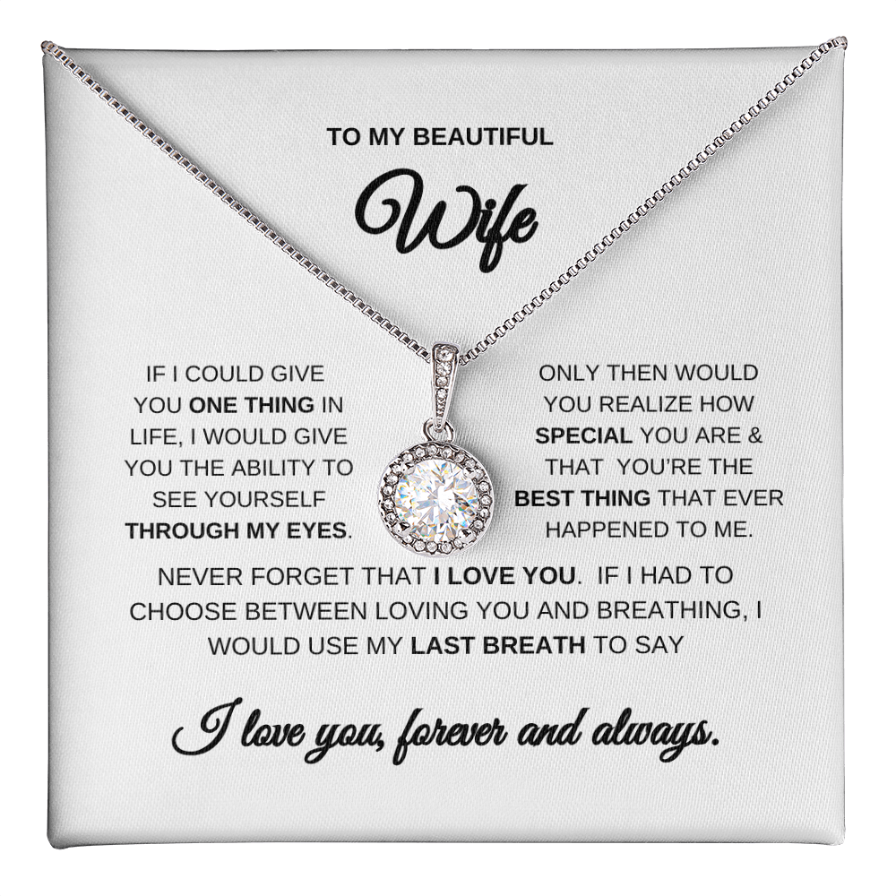 Necklace for Beautiful Wife | Pendant | Wife Anniversary Gift | Wife Necklace