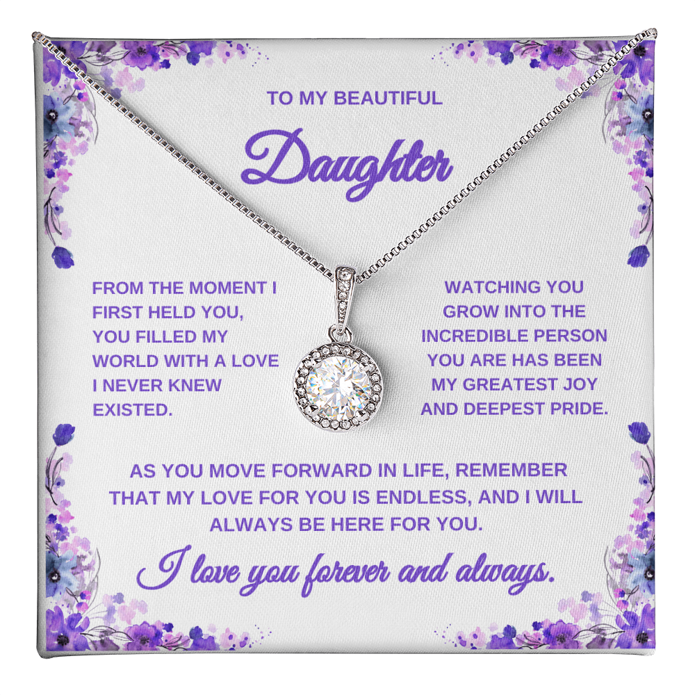 Necklace for Daughter | Lilac Card | Graduation Gift for Daughter