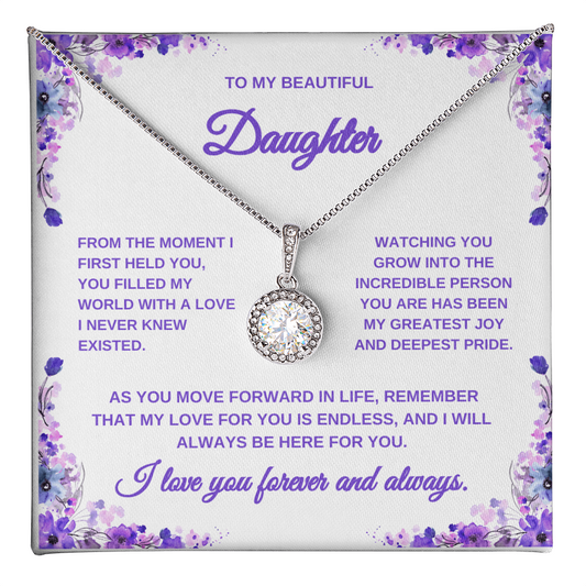 Necklace for Daughter | Lilac Card | Graduation Gift for Daughter