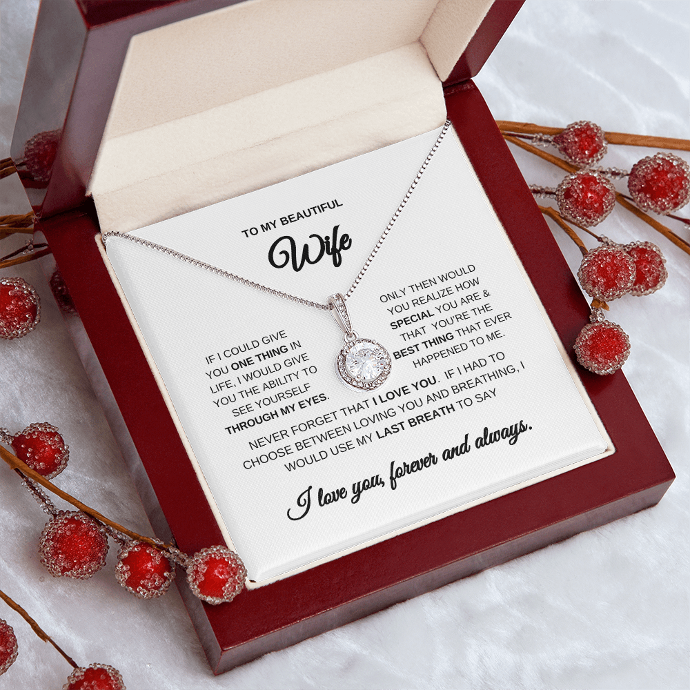 Necklace for Beautiful Wife | Pendant | Wife Anniversary Gift | Wife Necklace