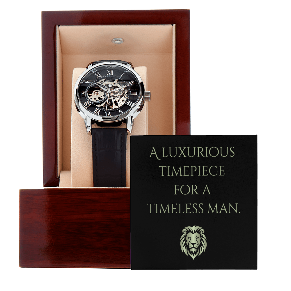 Men's Openwork Watch | Gift for Husband | Gift for Dad