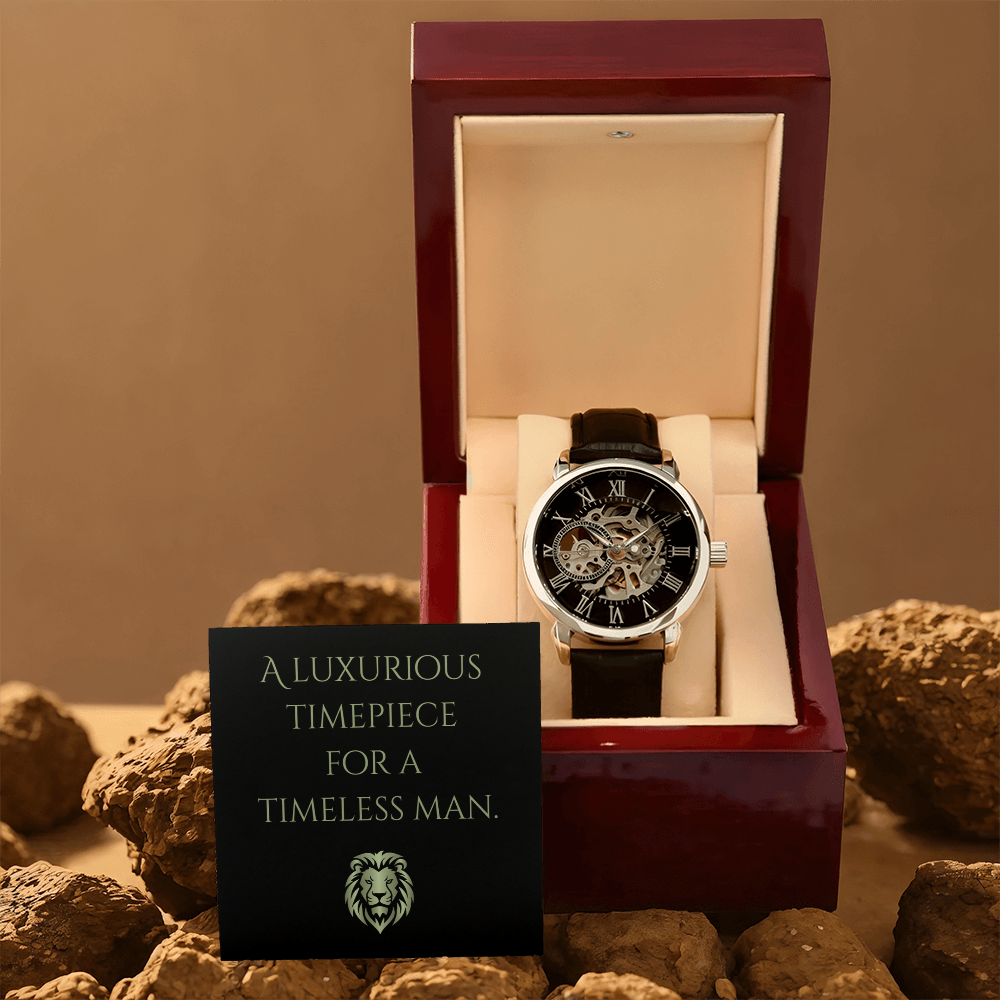 Men's Openwork Watch | Gift for Husband | Gift for Dad