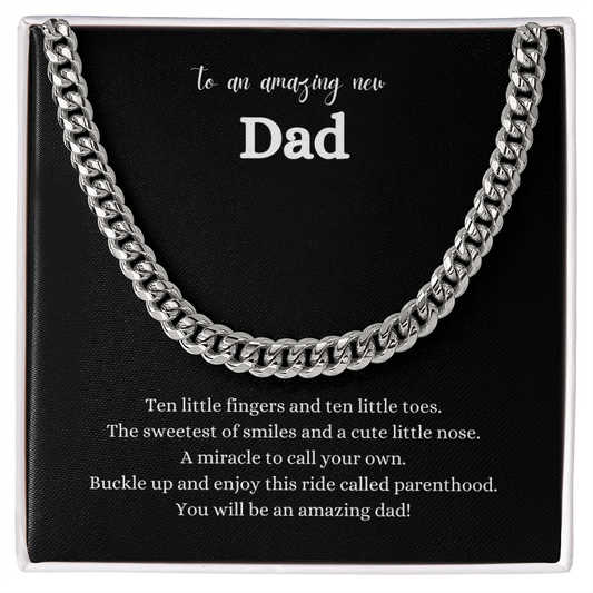 New Dad Cuban Link Chain | Gift for New Dad