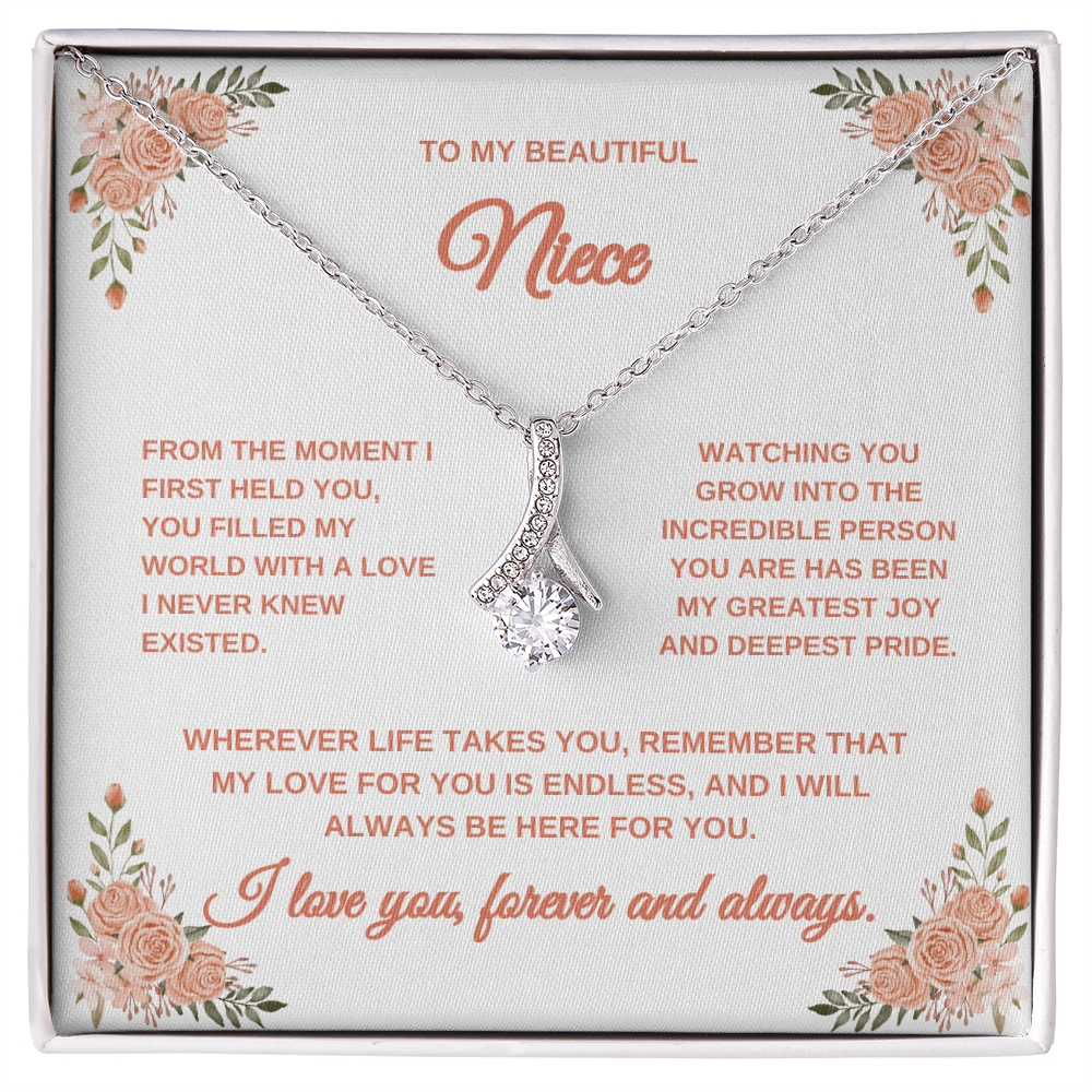 Necklace for Niece | Graduation Gift for Niece | Peach Flowers