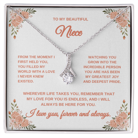 Necklace for Niece | Graduation Gift for Niece | Peach Flowers