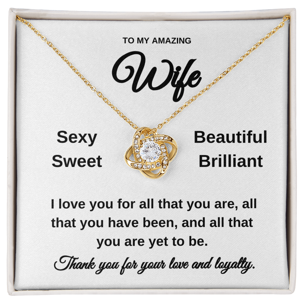 Love Knot  Necklace for Wife | Anniversary Gift | Wife Surprise Gift | Wife Necklace