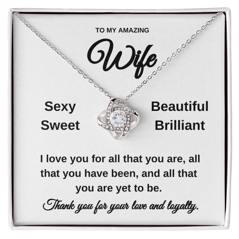 Love Knot  Necklace for Wife | Anniversary Gift | Wife Surprise Gift | Wife Necklace