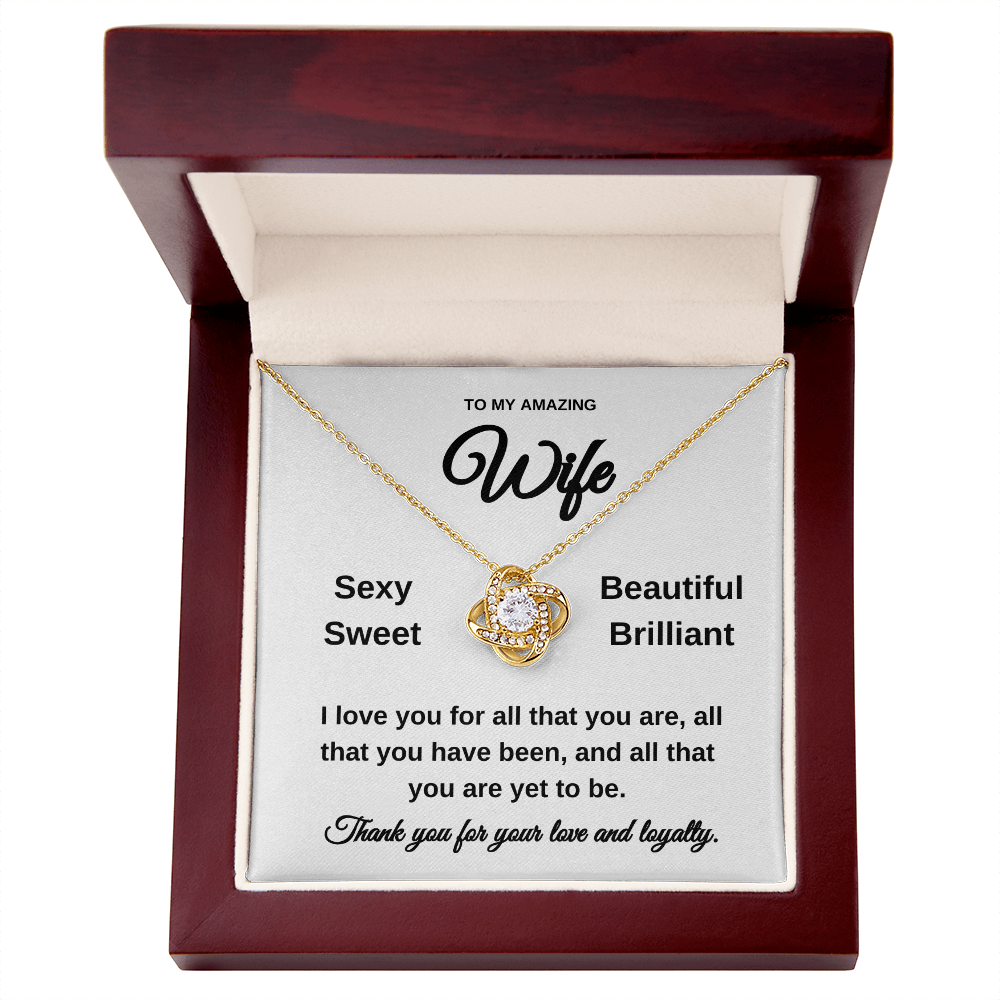 Love Knot  Necklace for Wife | Anniversary Gift | Wife Surprise Gift | Wife Necklace