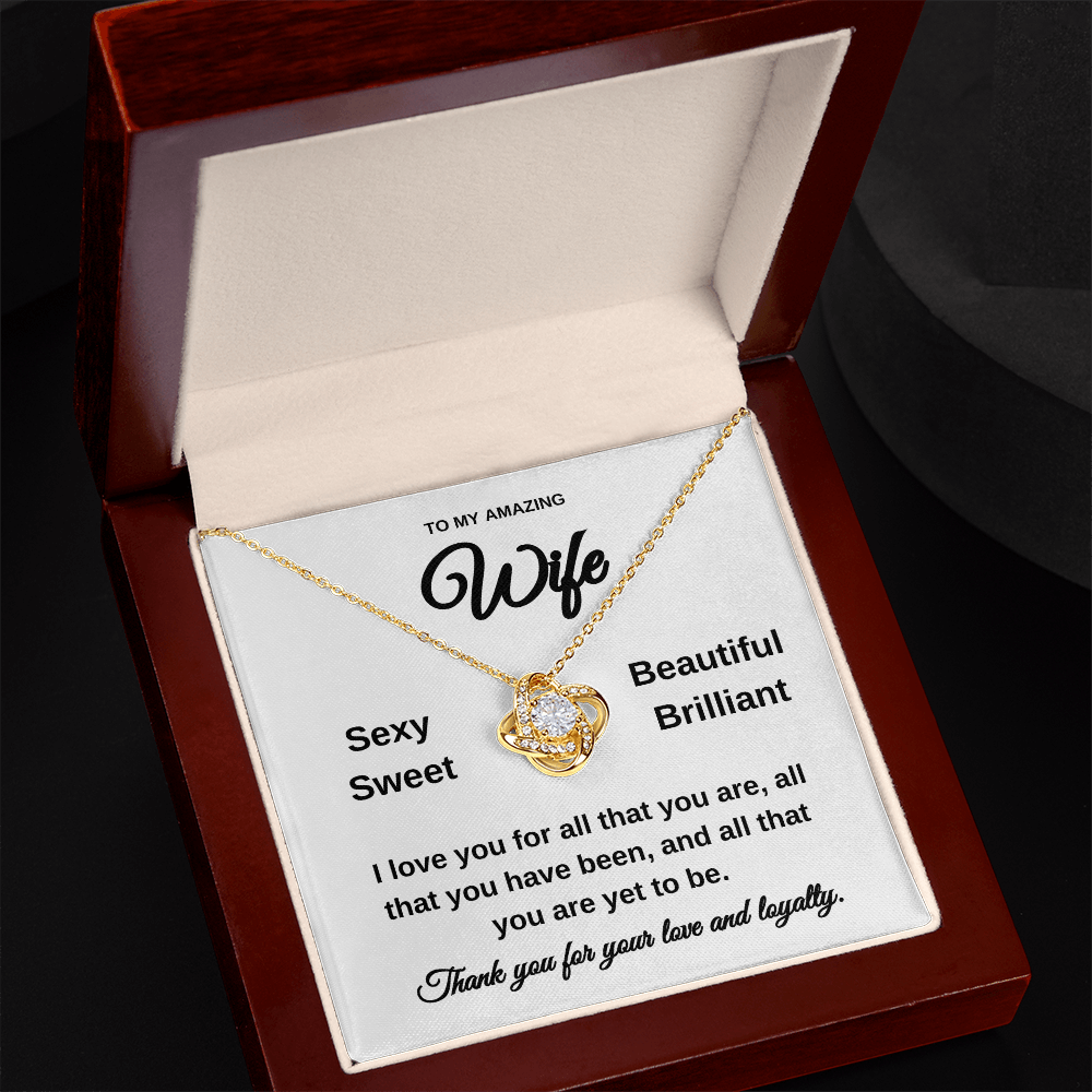 Love Knot  Necklace for Wife | Anniversary Gift | Wife Surprise Gift | Wife Necklace