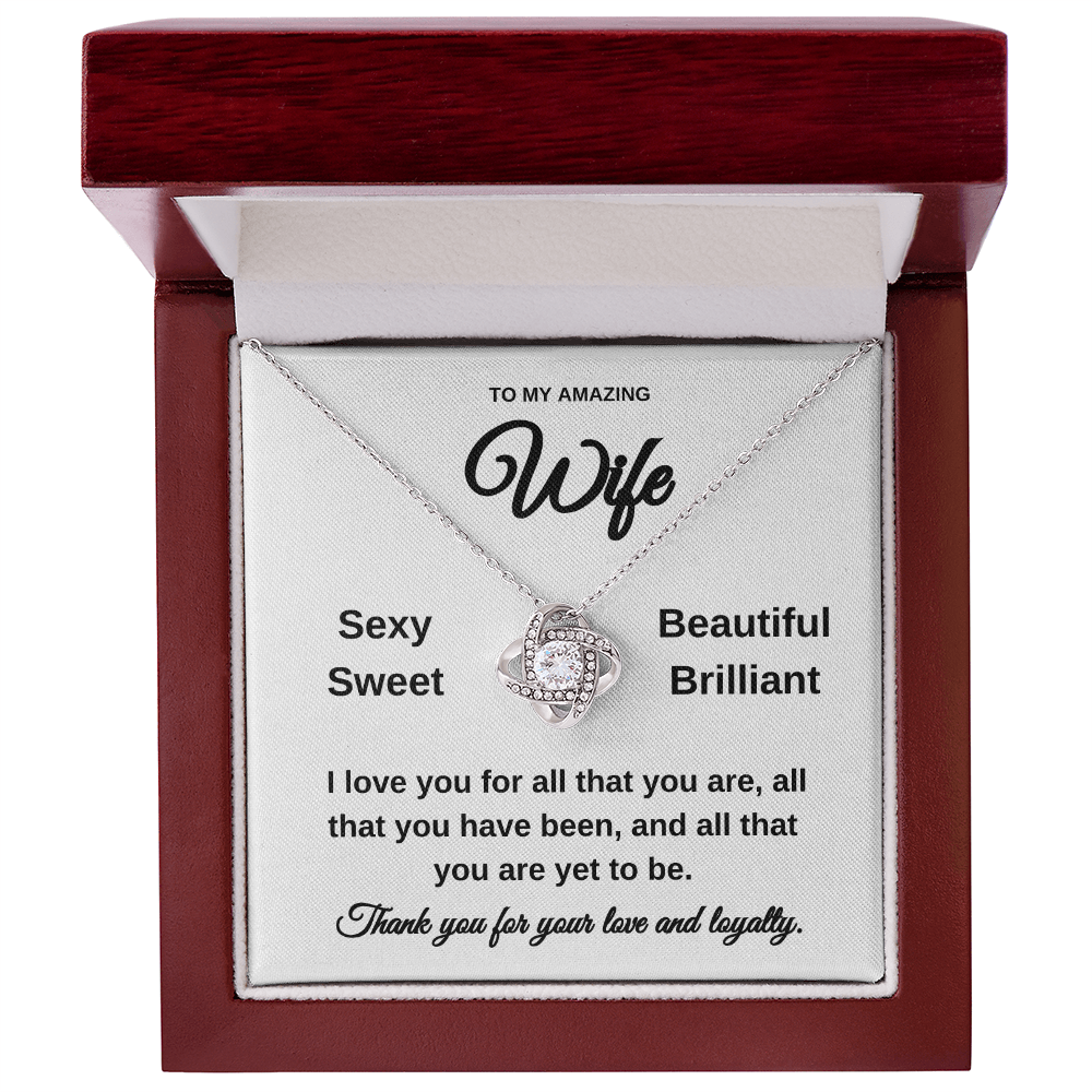 Love Knot  Necklace for Wife | Anniversary Gift | Wife Surprise Gift | Wife Necklace