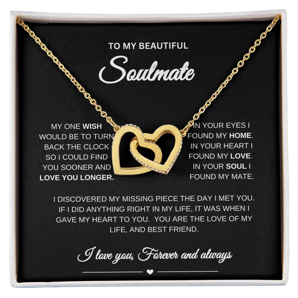 Soulmate Necklace| Interlocking Hearts Necklace | Surprise  Gift