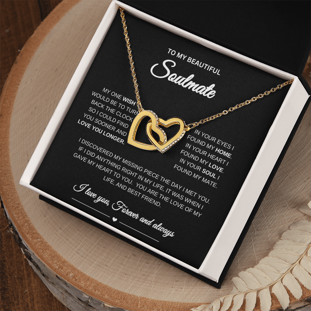 Soulmate Necklace| Interlocking Hearts Necklace | Surprise  Gift