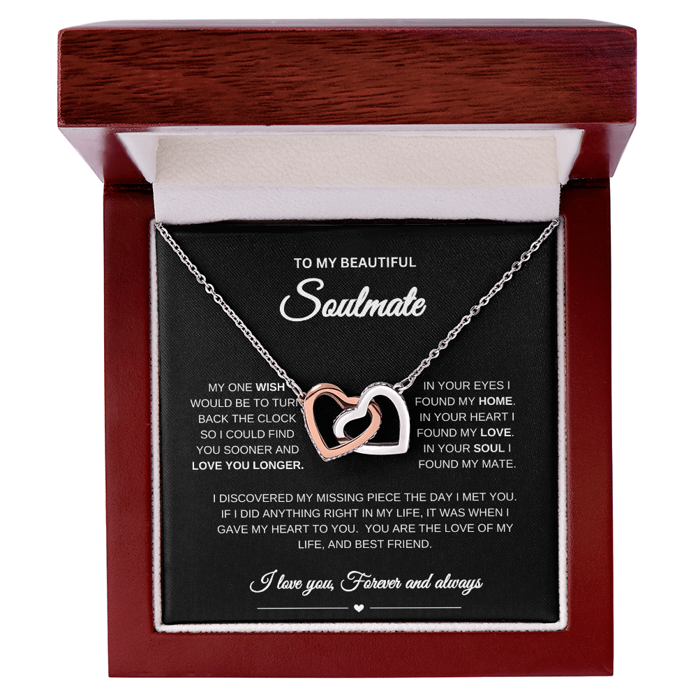 Soulmate Necklace| Interlocking Hearts Necklace | Surprise  Gift