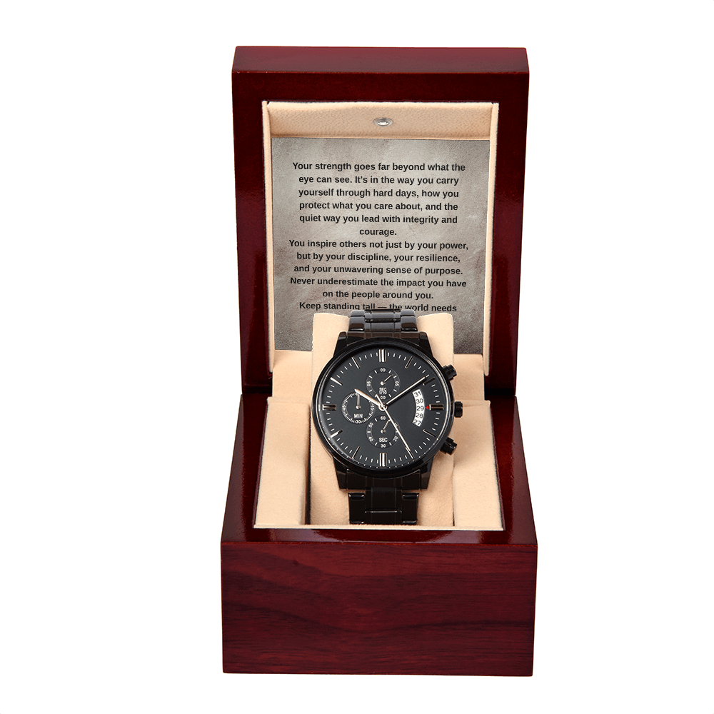 Men's Black Chronograph Watch | Graduation Gift | Thank You Gift