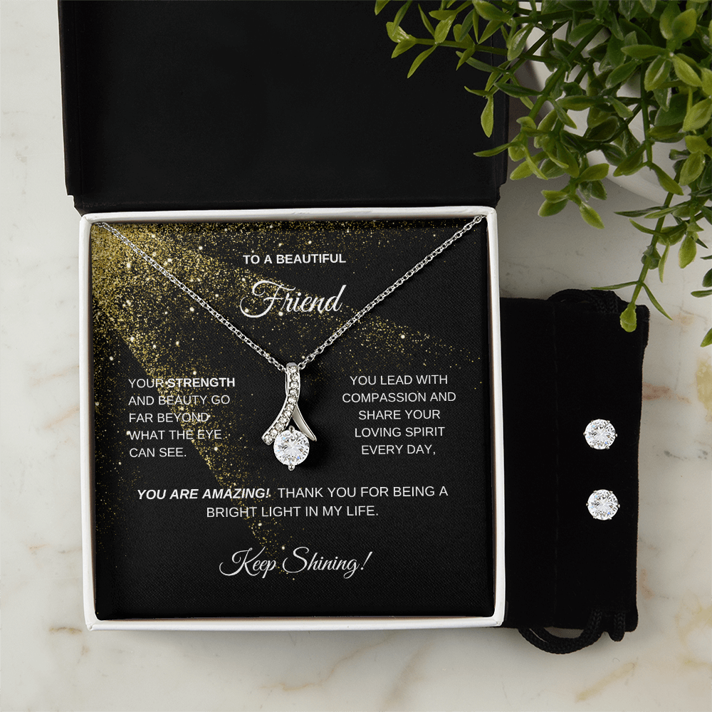 Earring and Necklace Set for Friend | Sister | Bridesmaid | Wife