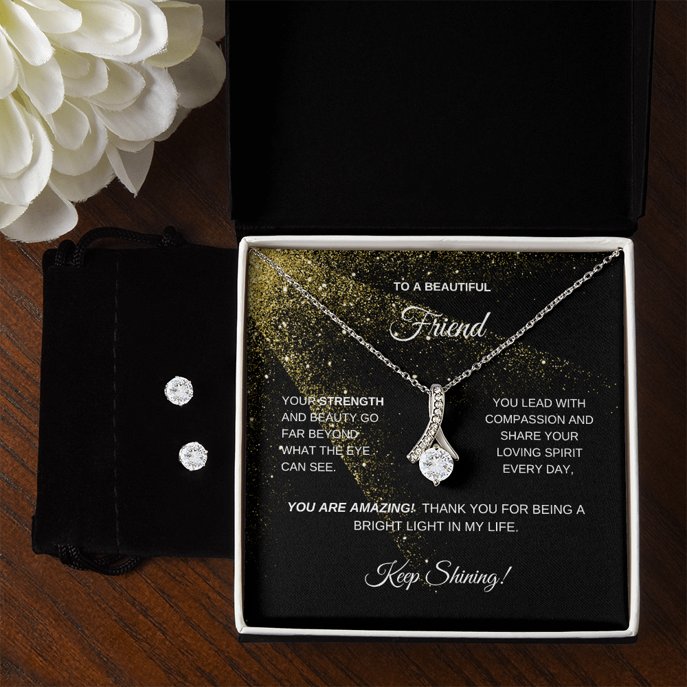 Earring and Necklace Set for Friend | Sister | Bridesmaid | Wife