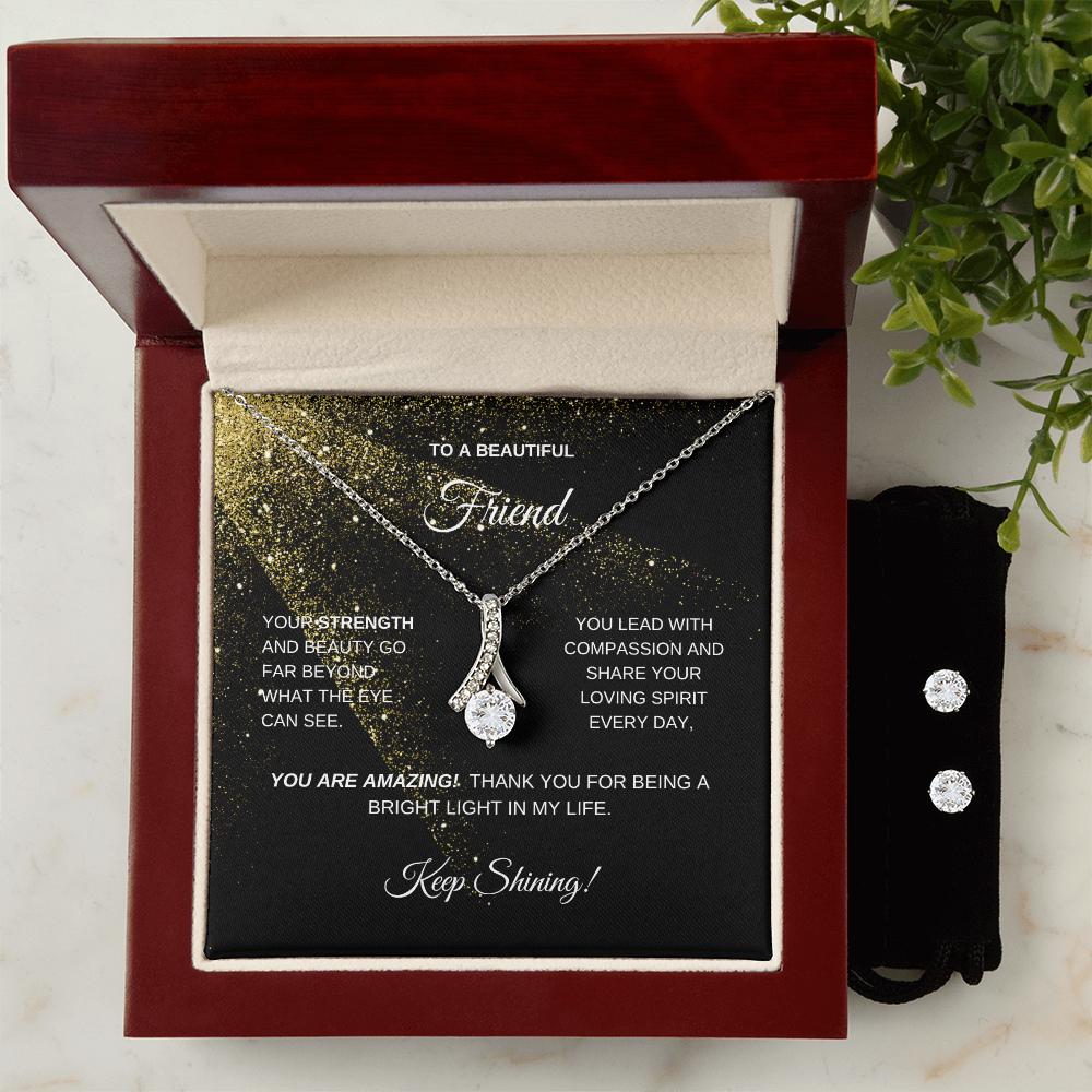 Earring and Necklace Set for Friend | Sister | Bridesmaid | Wife