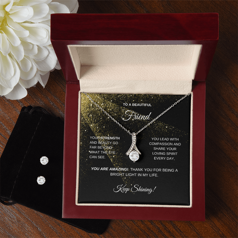 Earring and Necklace Set for Friend | Sister | Bridesmaid | Wife