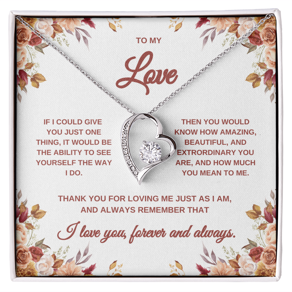 My Love Heart Necklace | Gift for Wife | Gift for Love | Anniversary Gift | Anytime Gift