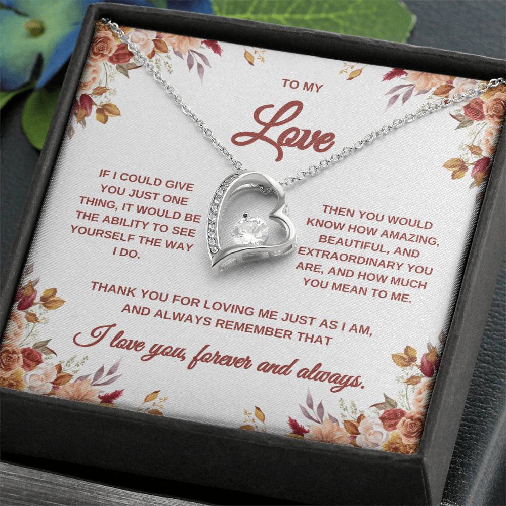 My Love Heart Necklace | Gift for Wife or Friend| Anniversary Gift
