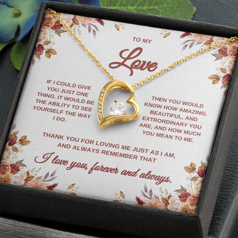 My Love Heart Necklace | Gift for Wife | Gift for Love | Anniversary Gift | Anytime Gift