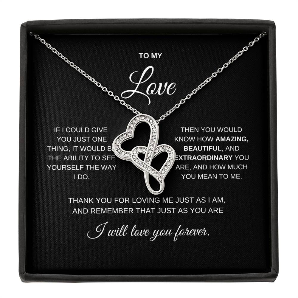 Heart to Heart Necklace | To My Love, My Wife
