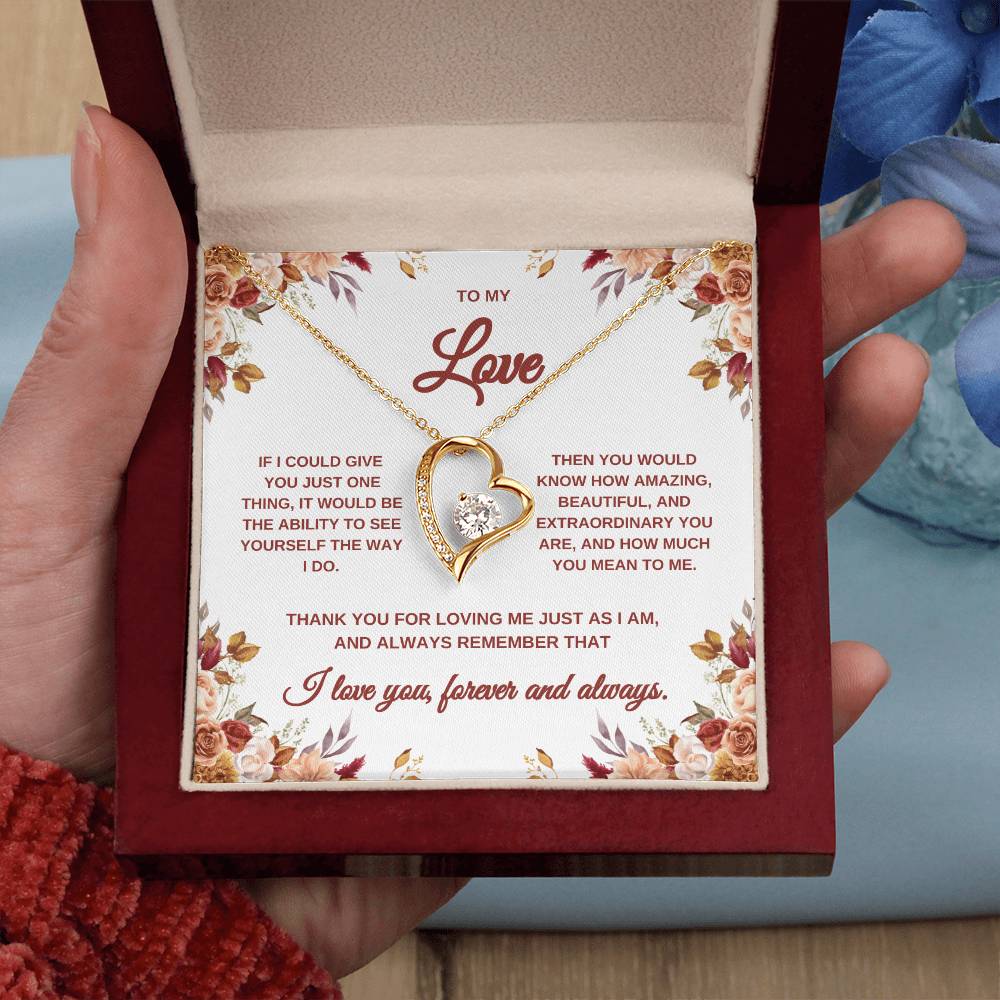 My Love Heart Necklace | Gift for Wife or Friend| Anniversary Gift