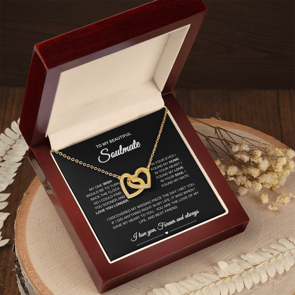 Soulmate Necklace| Interlocking Hearts Necklace | Surprise  Gift