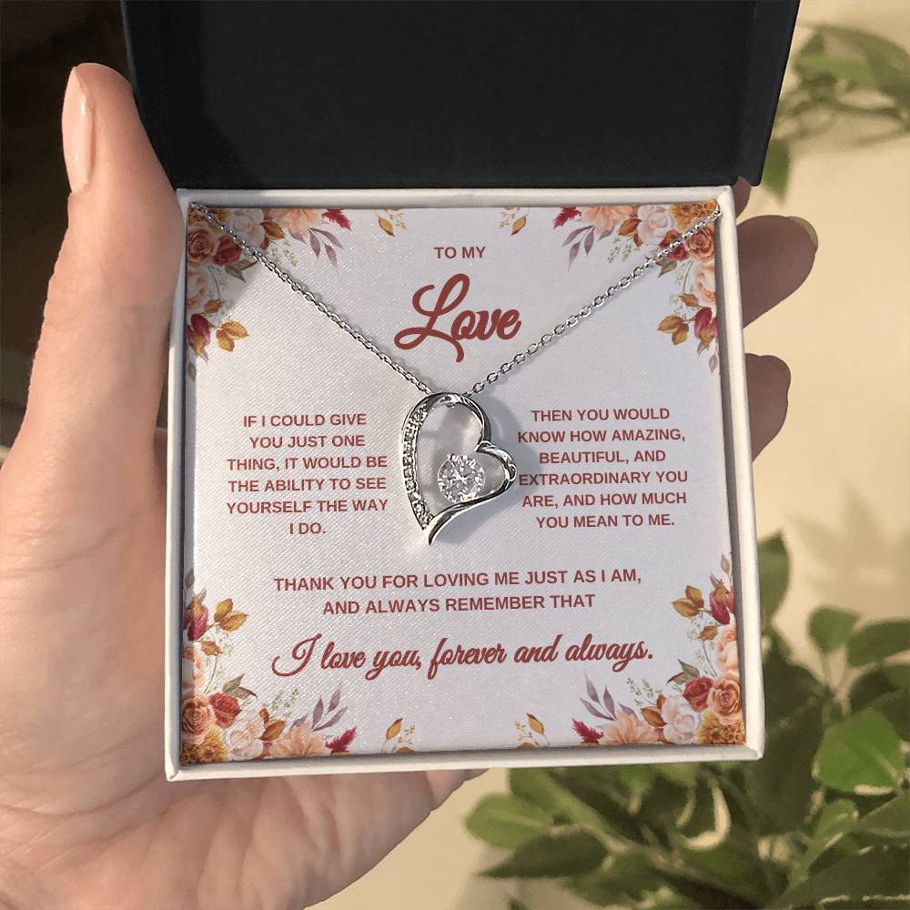 My Love Heart Necklace | Gift for Wife or Friend| Anniversary Gift