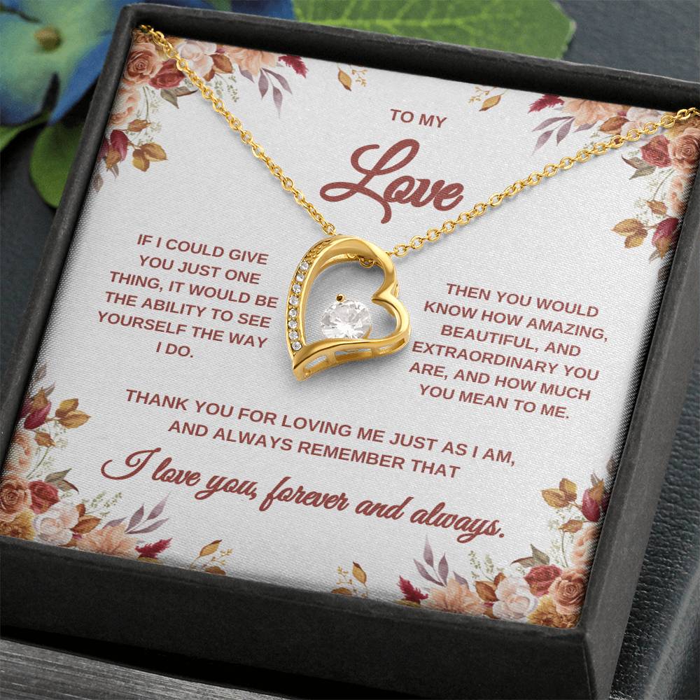 My Love Heart Necklace | Gift for Wife or Friend| Anniversary Gift